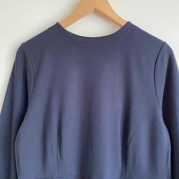 J.Jill Women's Long Sleeve Business Dress, Navy Blue, Size Medium - Picture 7 of 11